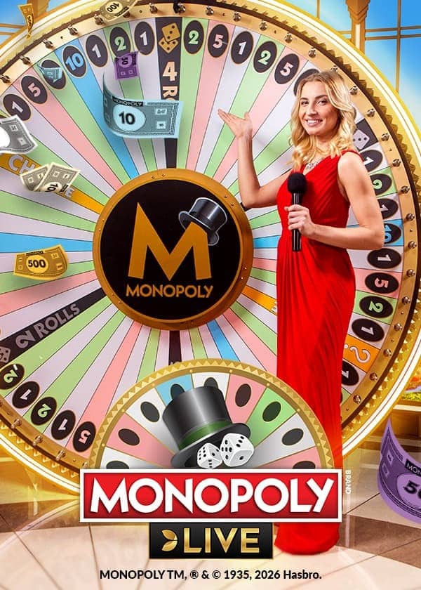 Monopoly Live d'Evolution Gaming avec Mr. Monopoly et roue en direct